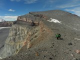 On the rim of Lascar crater